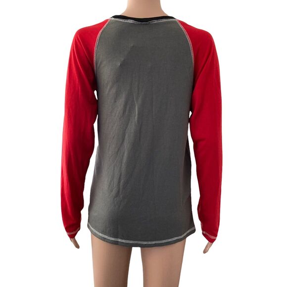 UNLV Tshirt Pajama Top Boys XL Raglan Red Gray Motorcycle Rev It Up - Picture 9 of 10